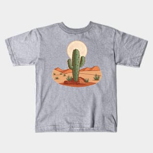 Cactus In The Desert Sun Kids T-Shirt